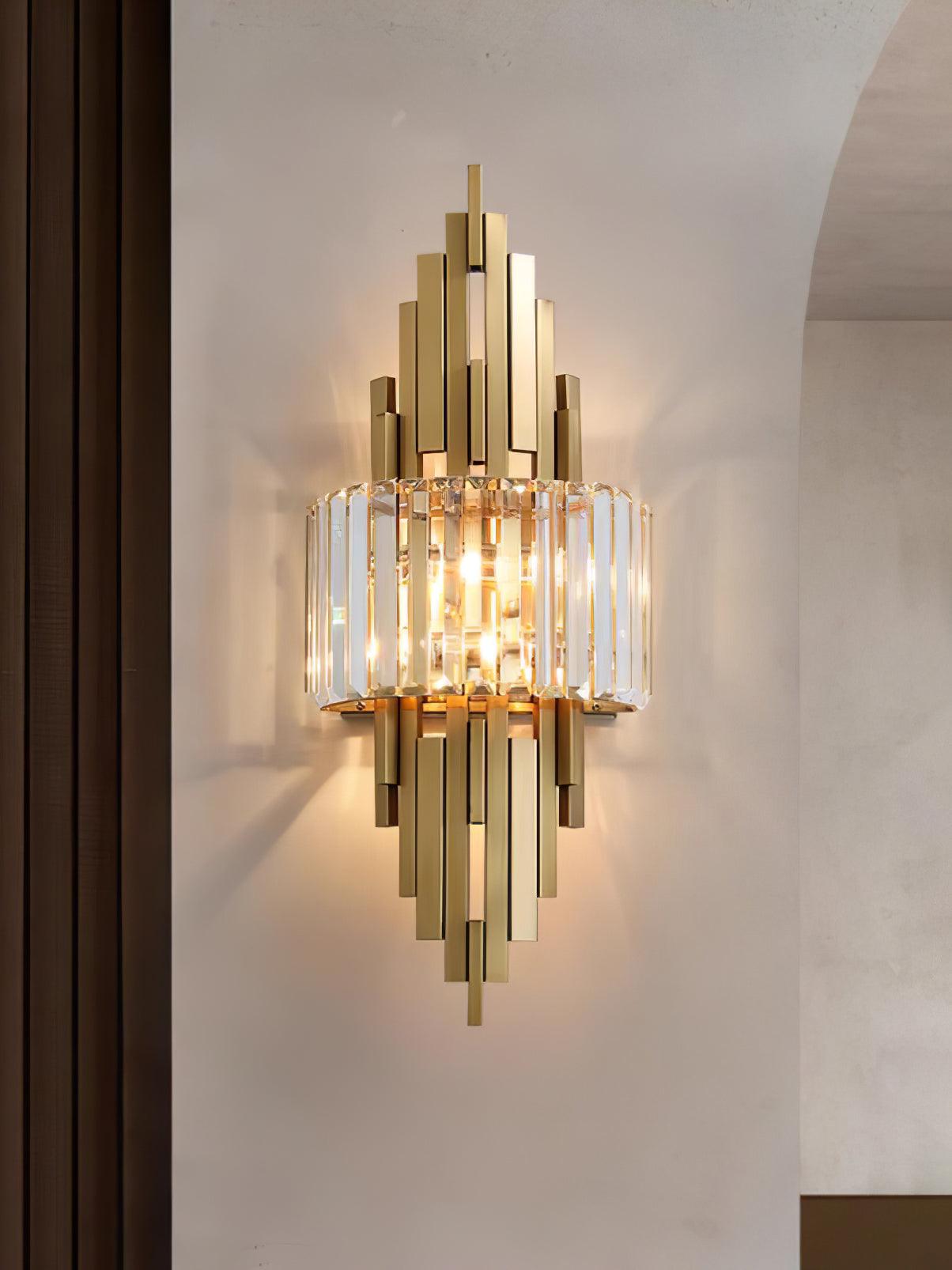 Voveliel Postmodern Luxury Crystal Glass Wall Lamp - Letslighting