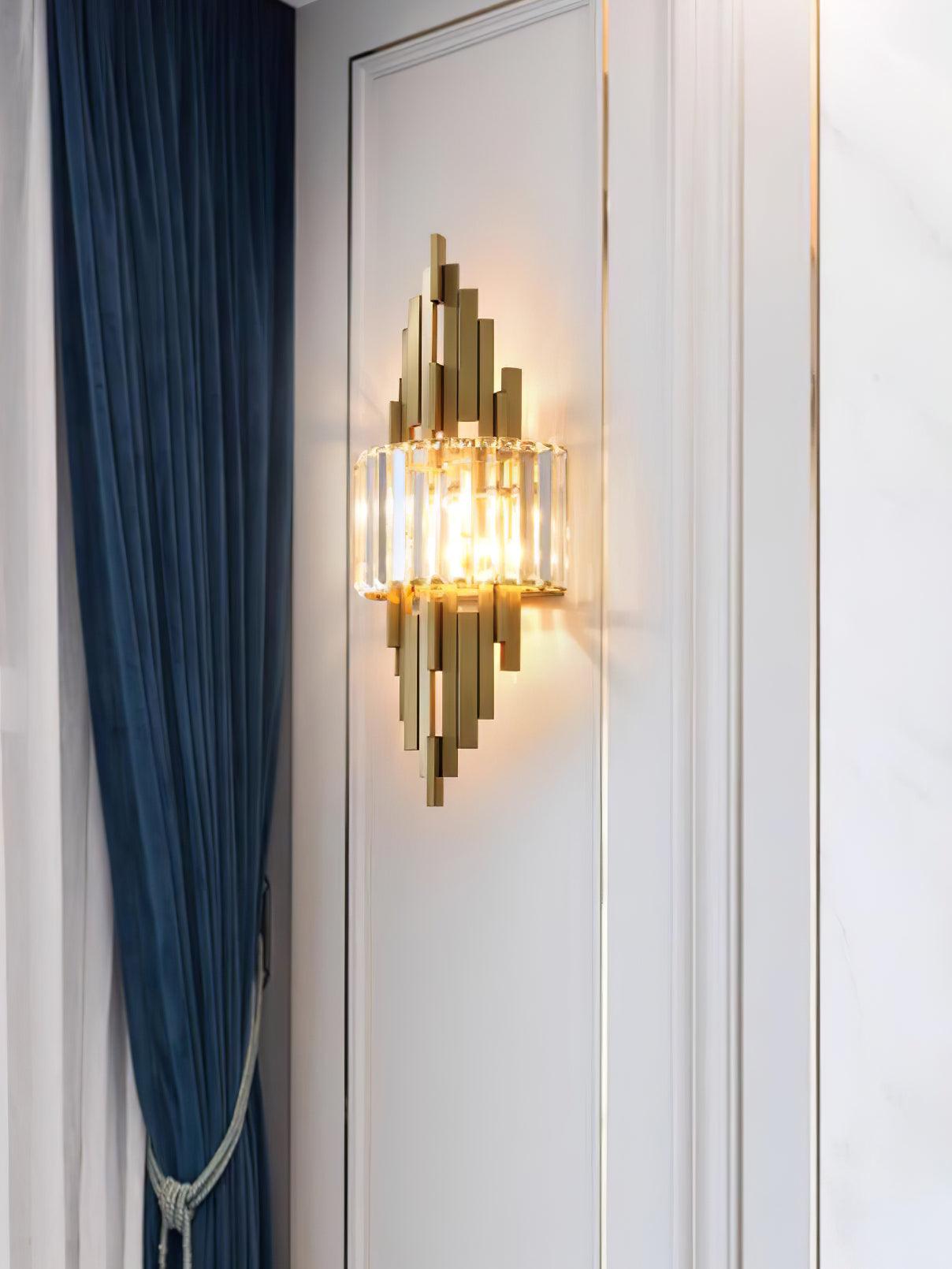 Voveliel Postmodern Luxury Crystal Glass Wall Lamp - Letslighting