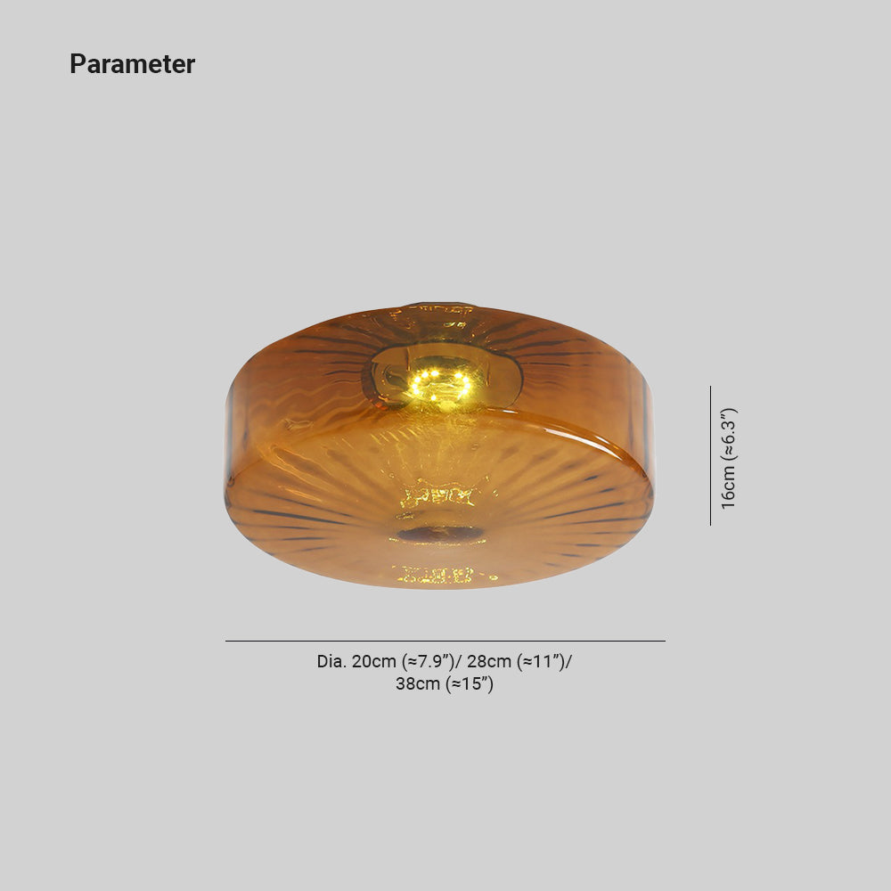Valentina Amber Glass Ceiling Light - Letslighting