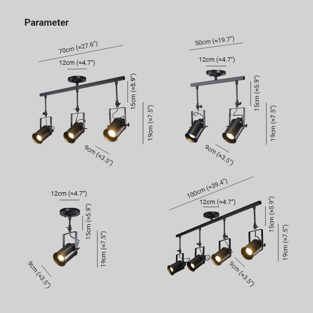 Epoch Vintage Adjustable  Spotlight Ceiling Light