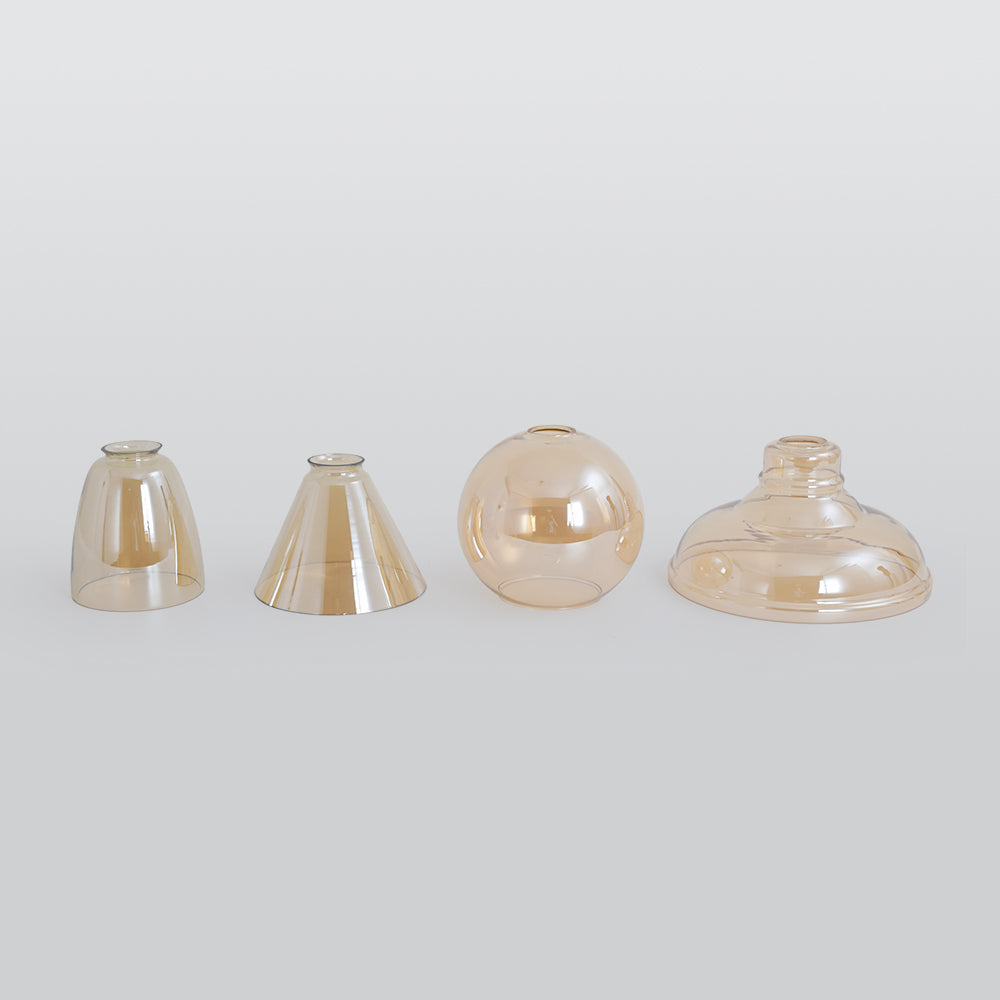 Arisha Industrial Metal/Glass Pendant Light Dining Room