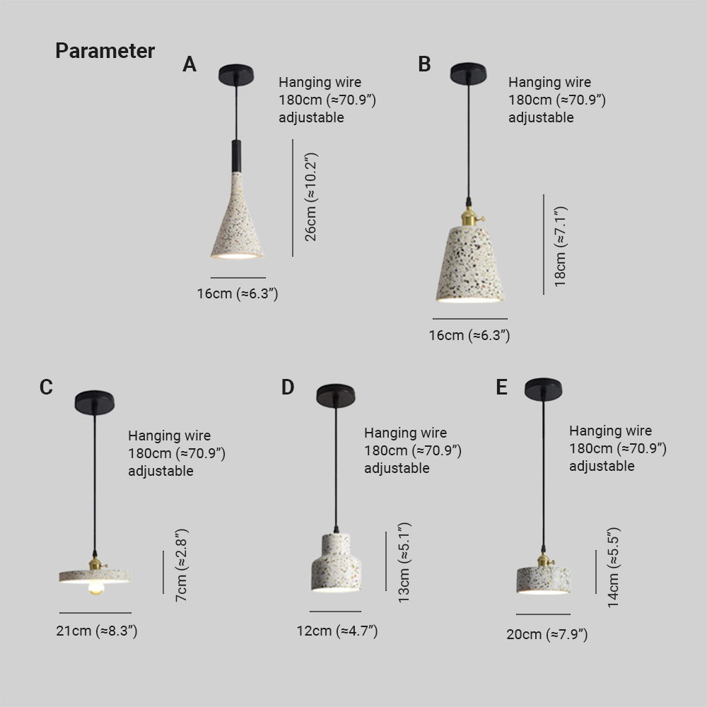 Arisha Modern /Stone Pendant Light, 5 Style - Letslighting