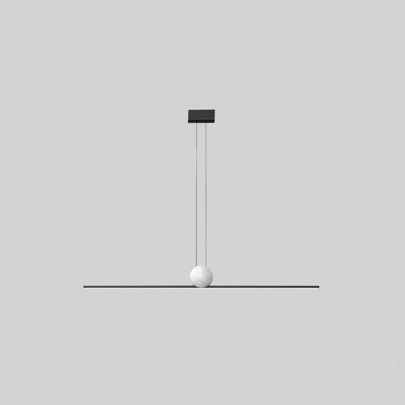 Edge Pendant Light 2 Color, Metal & Marble, 35.4"/47.2"/59"