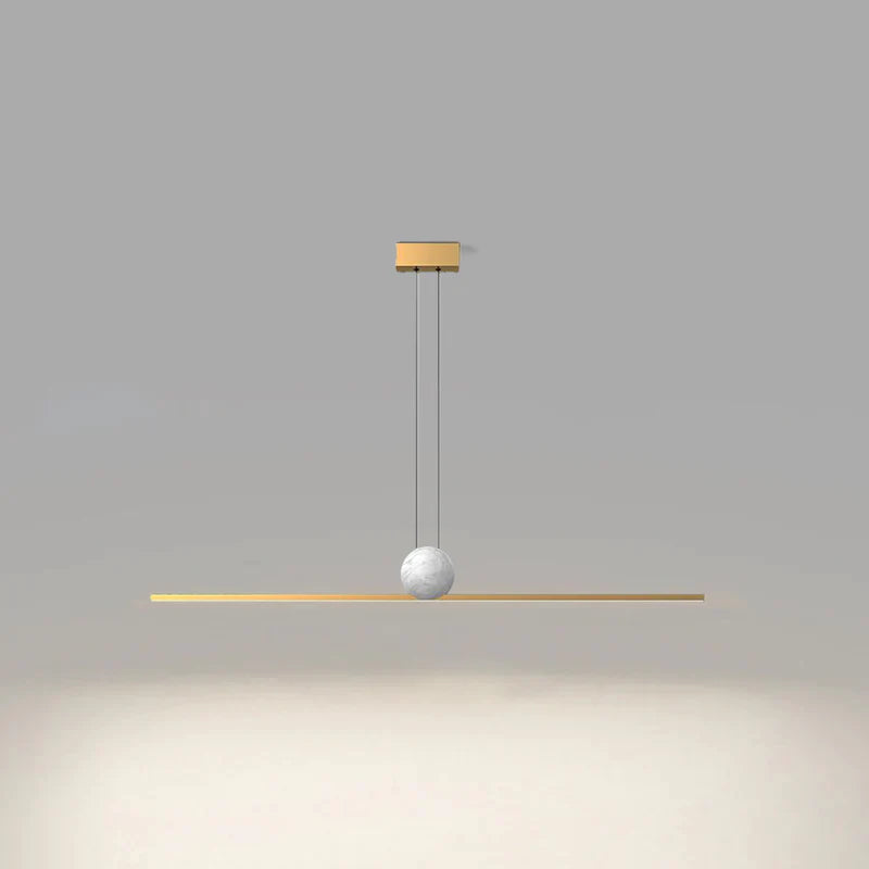 Edge Pendant Light 2 Color, Metal & Marble, 35.4"/47.2"/59"