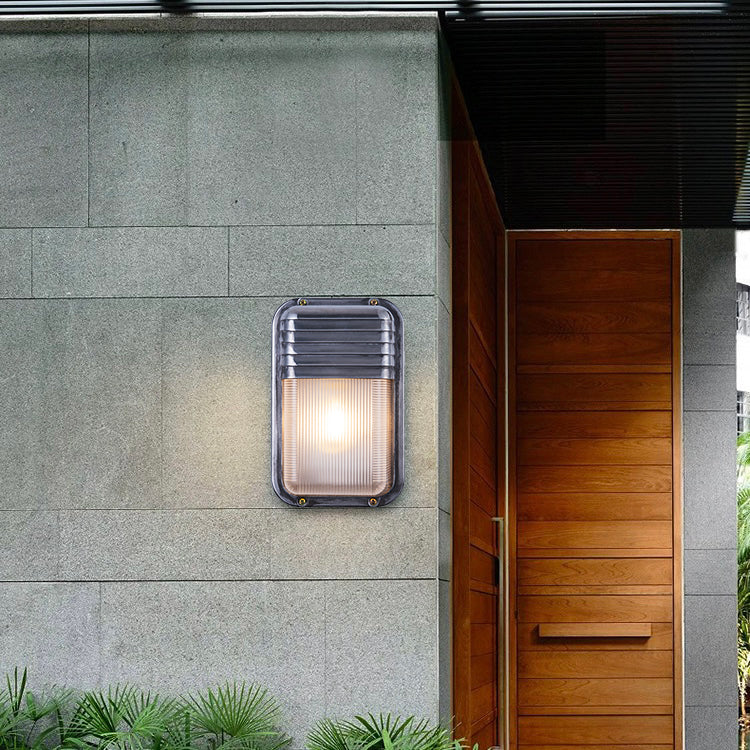Ray Wall Lamp Geometric Modern Metal Glass Outdoor