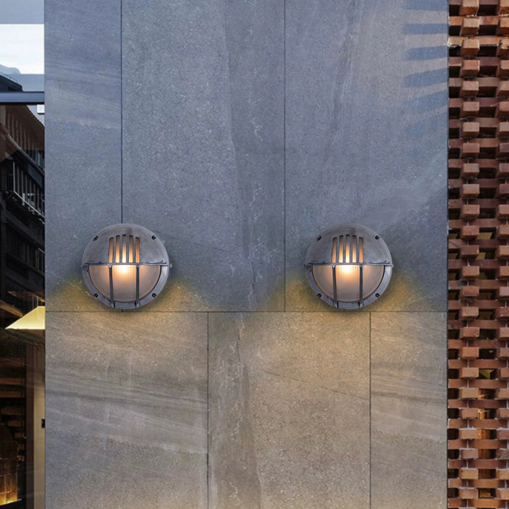 Ray Wall Lamp Geometric Modern Metal Glass Outdoor