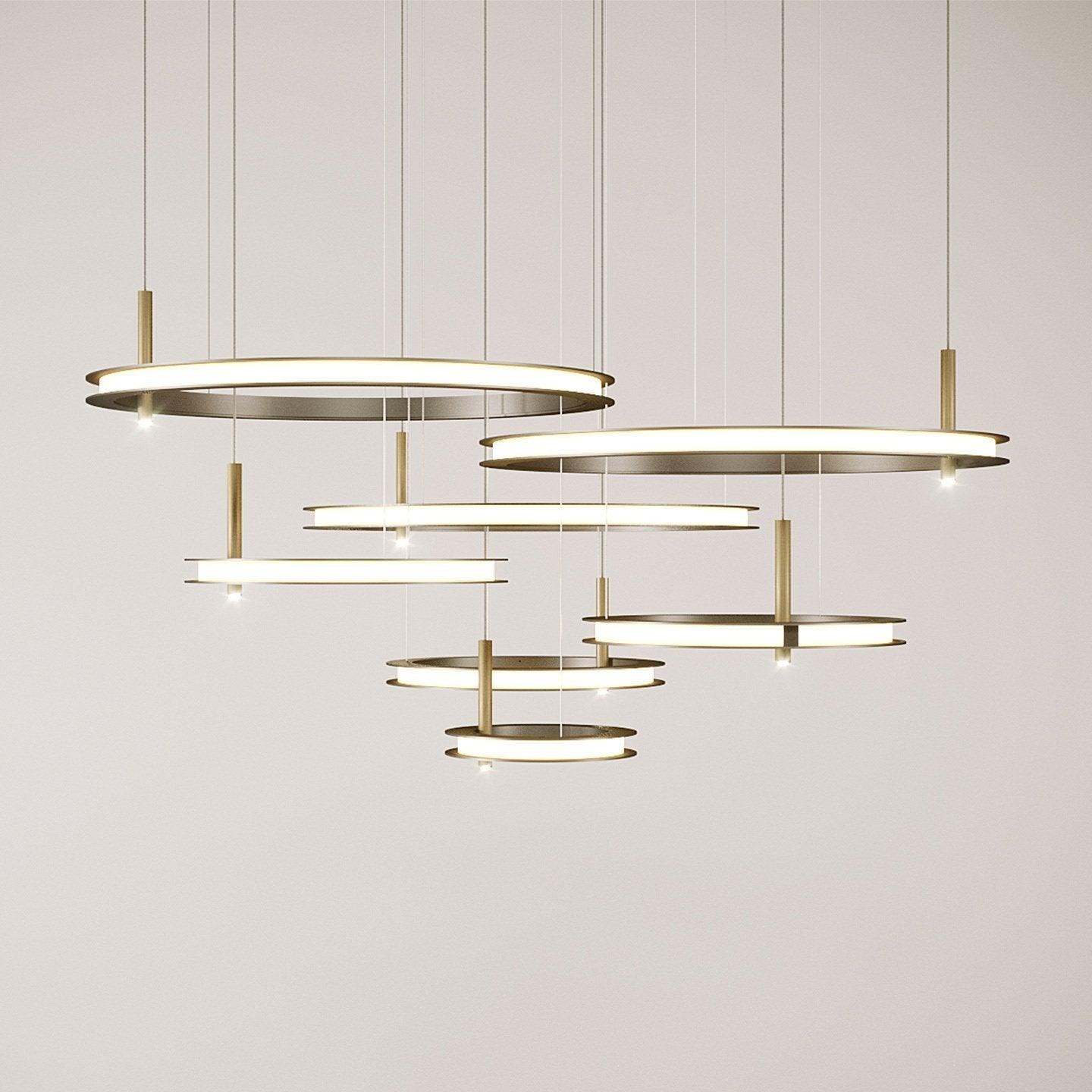 Aurora Chandelier Ring Layered Minimalist - Letslighting