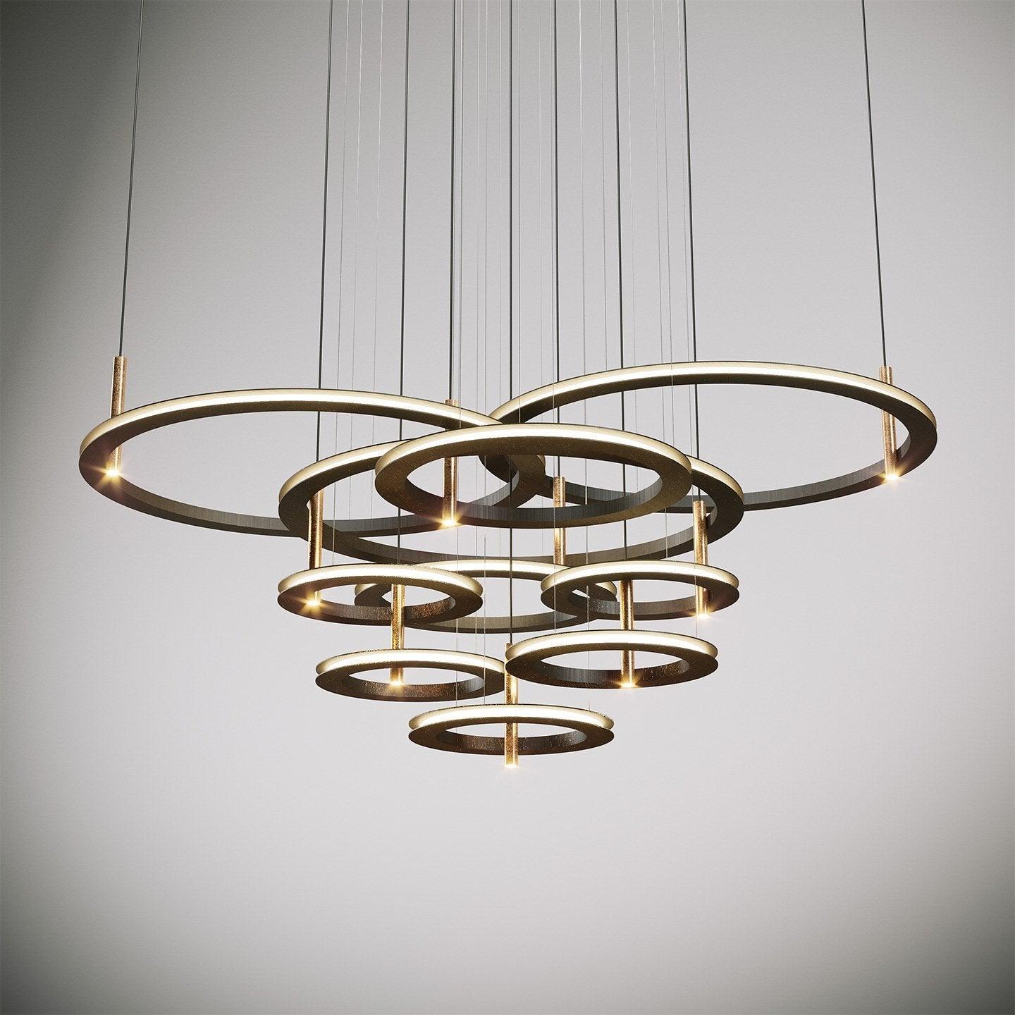 Aurora Chandelier Ring Layered Minimalist - Letslighting