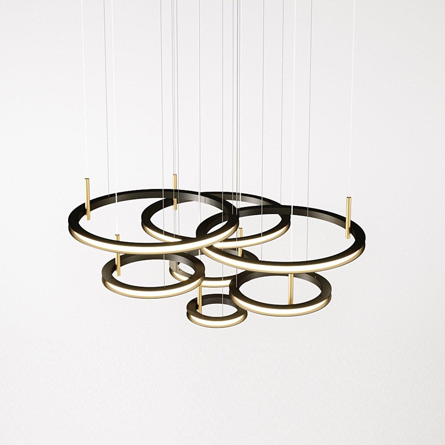 Aurora Chandelier Ring Layered Minimalist - Letslighting