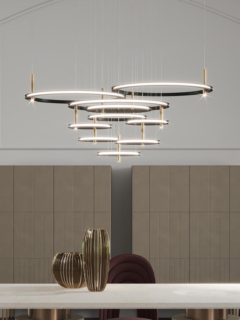 Aurora Chandelier Ring Layered Minimalist - Letslighting