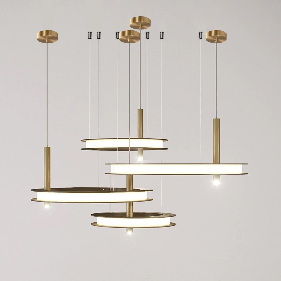 Aurora Chandelier Ring Layered Minimalist - Letslighting