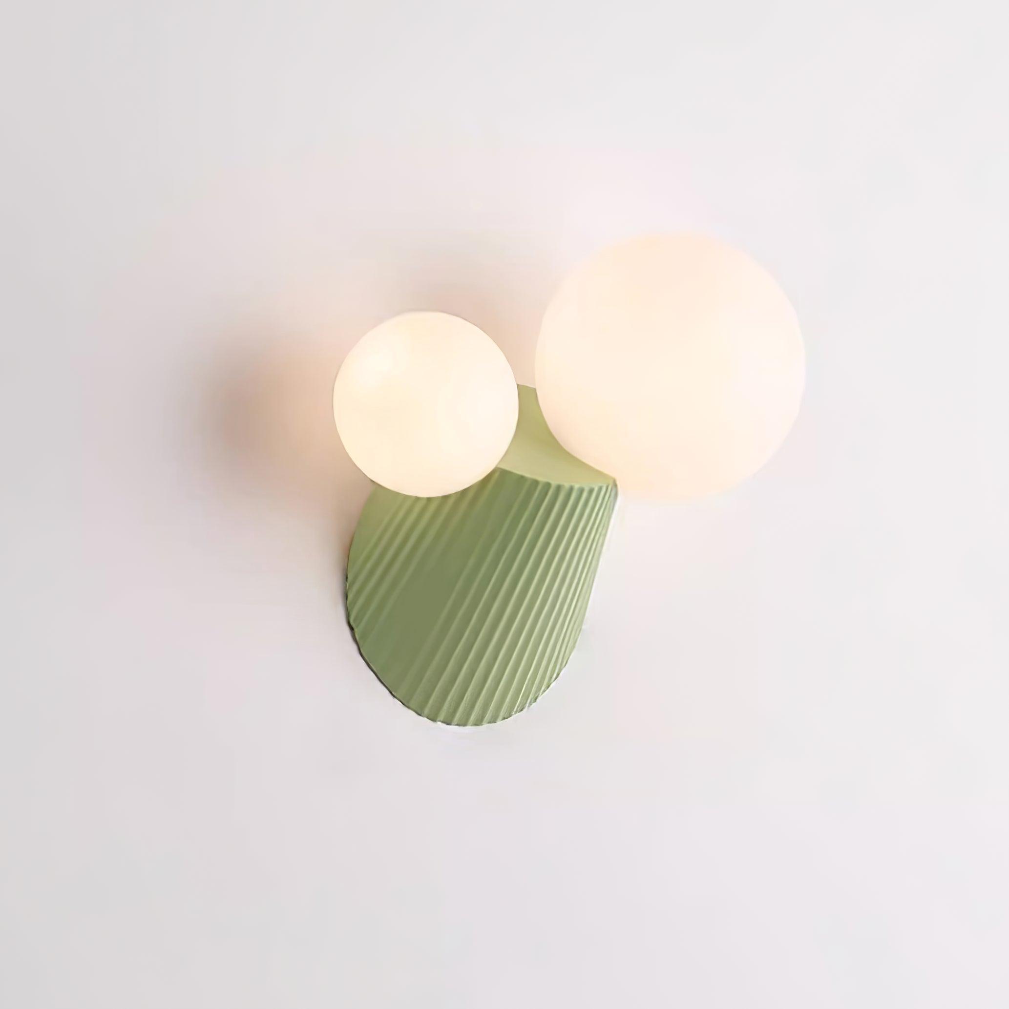 Wall Light Playful Asymmetry with Dual Frosted Glass Globes - Letslighting