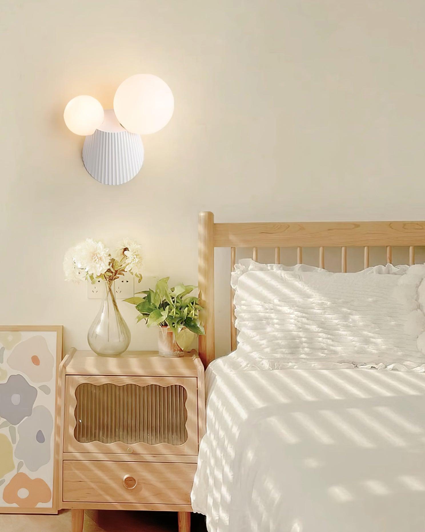 Wall Light Playful Asymmetry with Dual Frosted Glass Globes - Letslighting