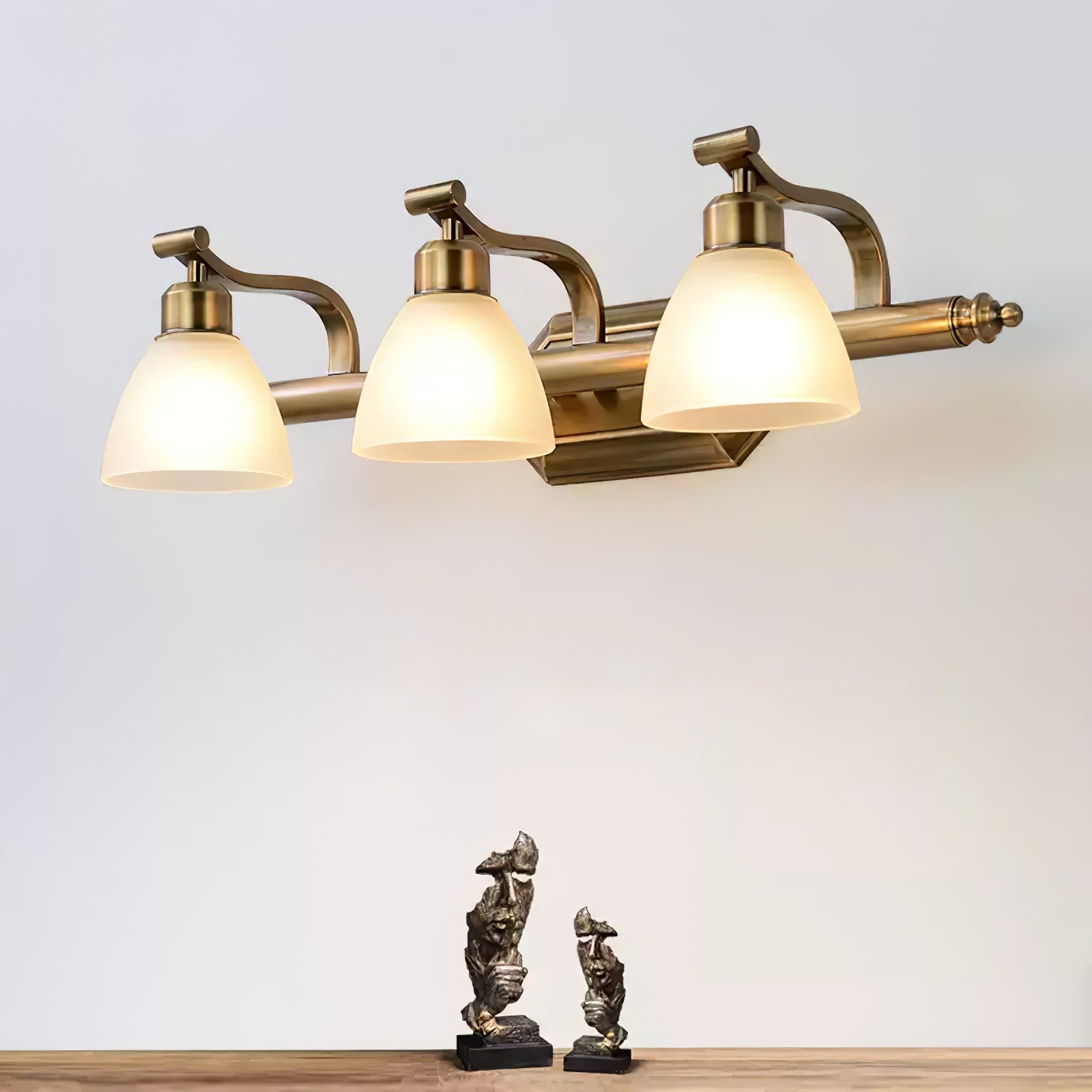 Colaeus Classic Art Bath Glass Wall Light - Letslighting