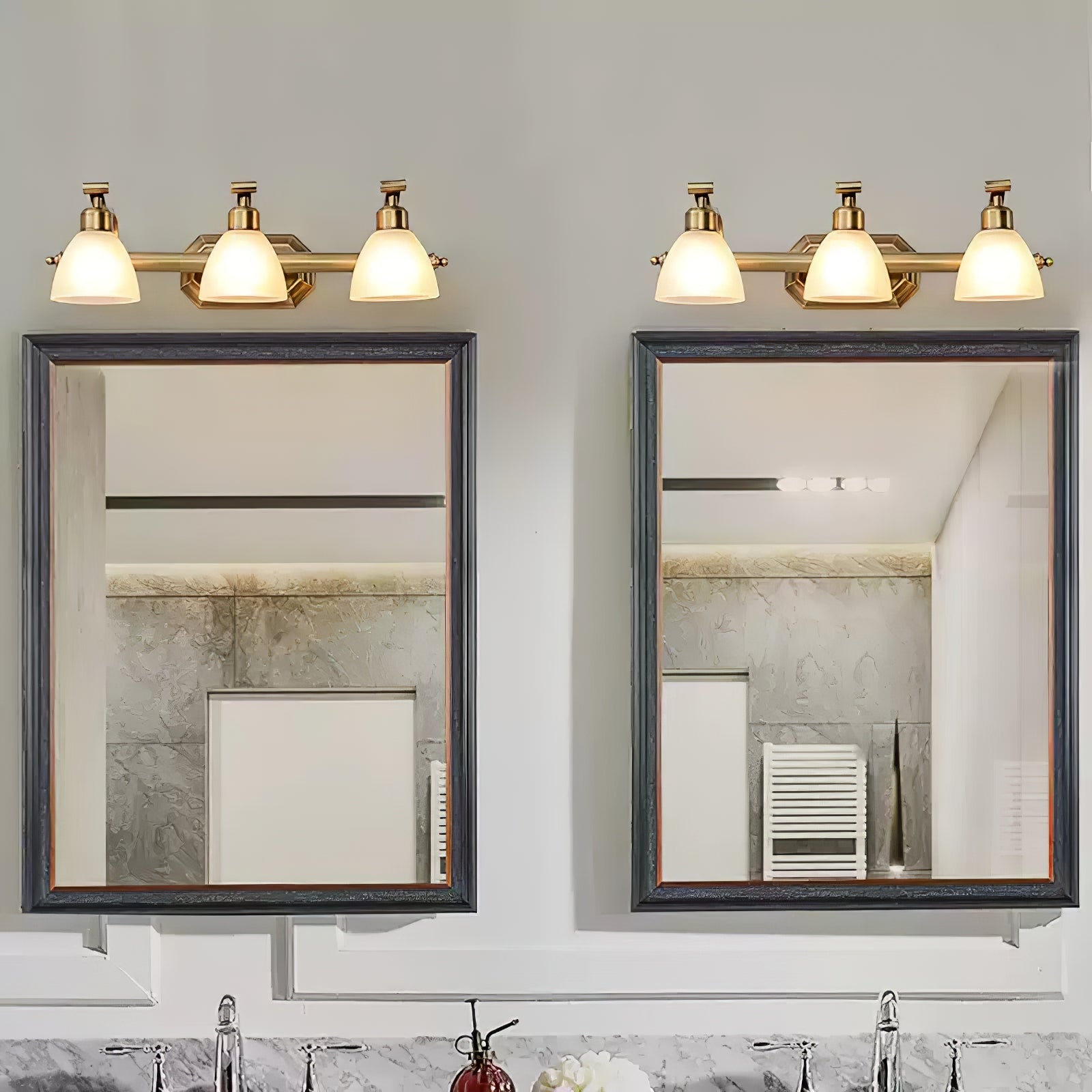 Colaeus Classic Art Bath Glass Wall Light - Letslighting