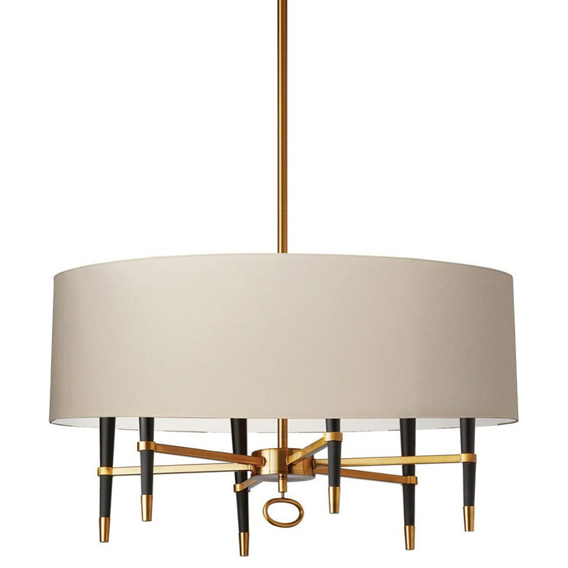 Veshaa Elegance Vintage Brass Fabric Chandelier - Letslighting