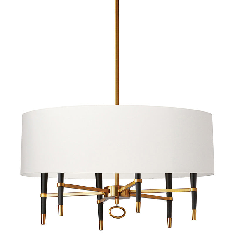 Veshaa Elegance Vintage Brass Fabric Chandelier - Letslighting