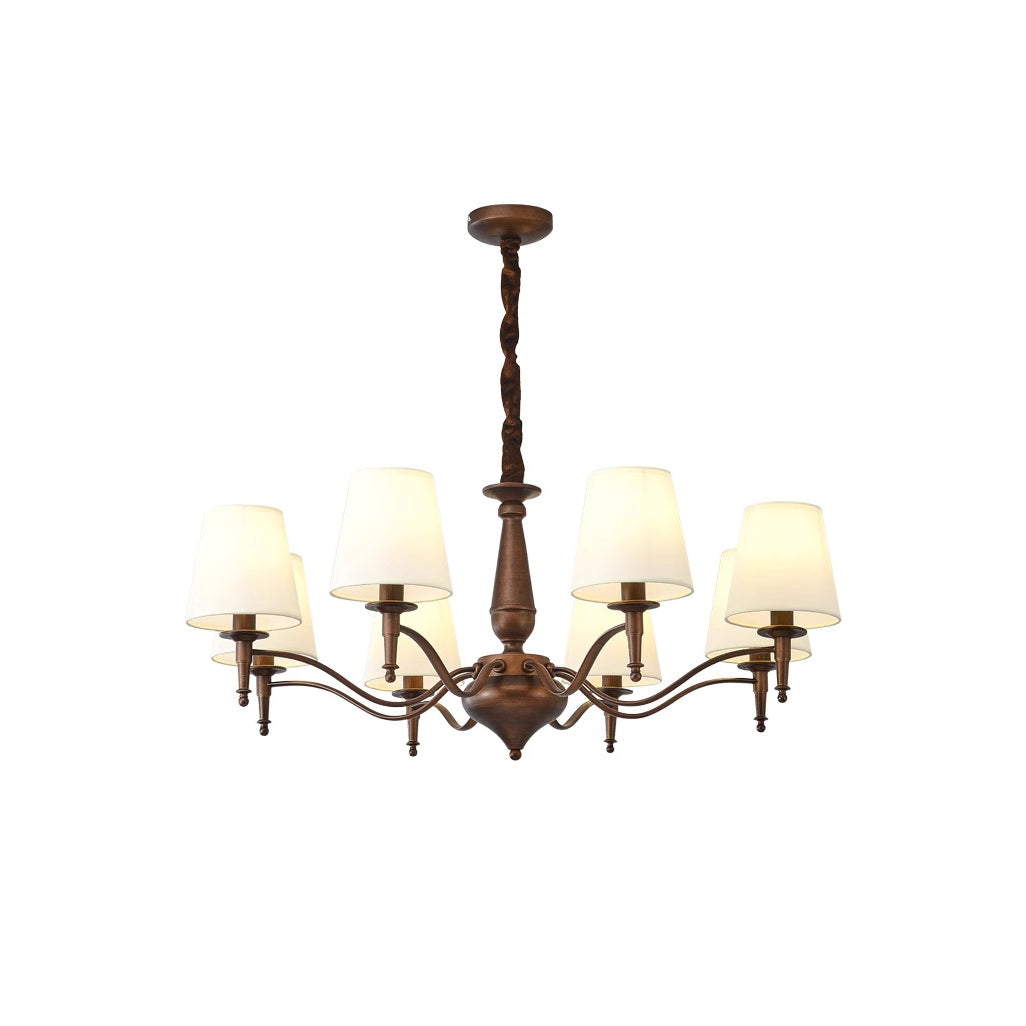 Zosolia Vintage Industrial Luxury Brass Fabric Chandelier - Letslighting
