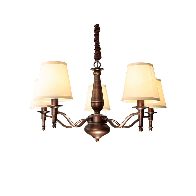 Zosolia Vintage Industrial Luxury Brass Fabric Chandelier - Letslighting