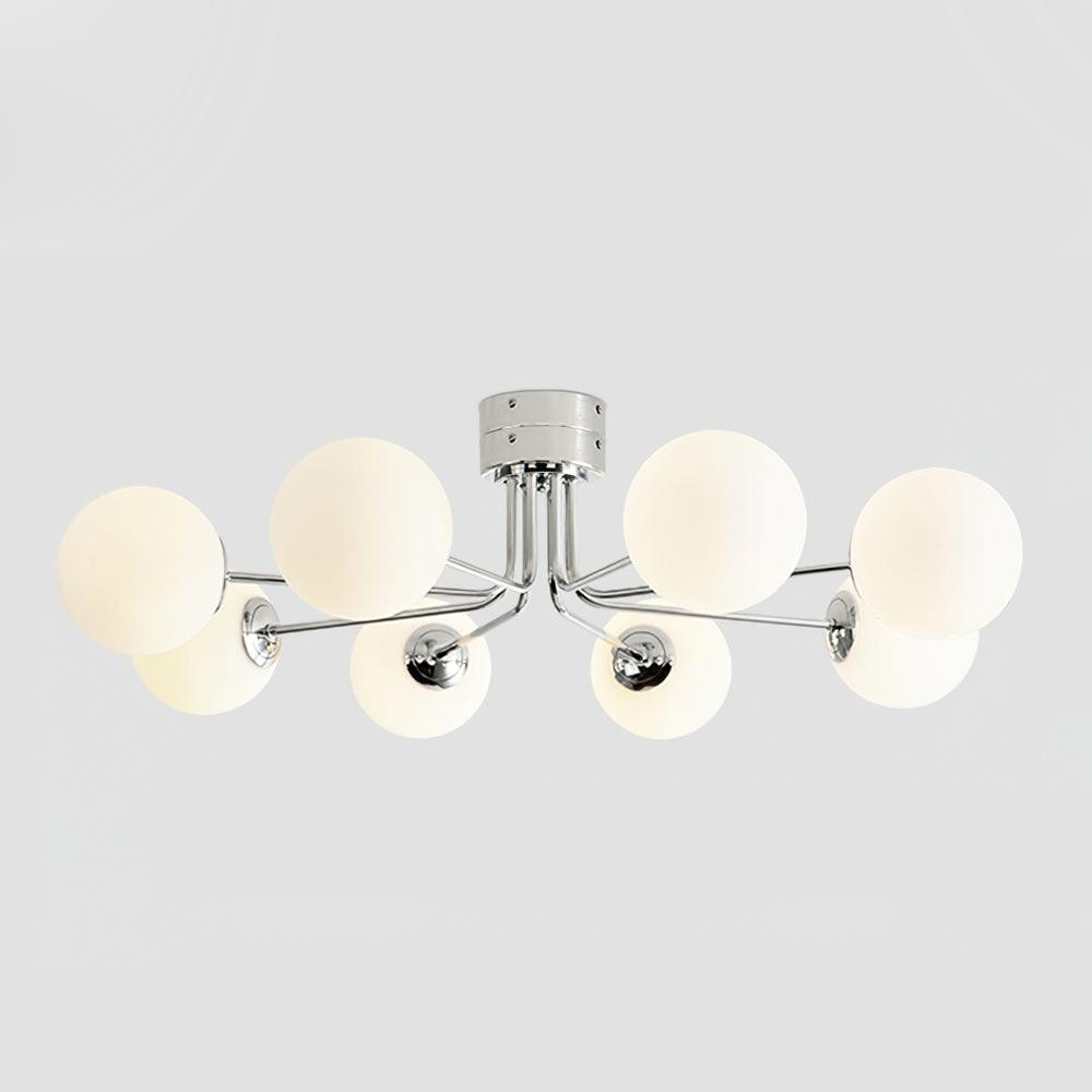 Lustra Ceiling Lamp Gold White Globe - Letslighting