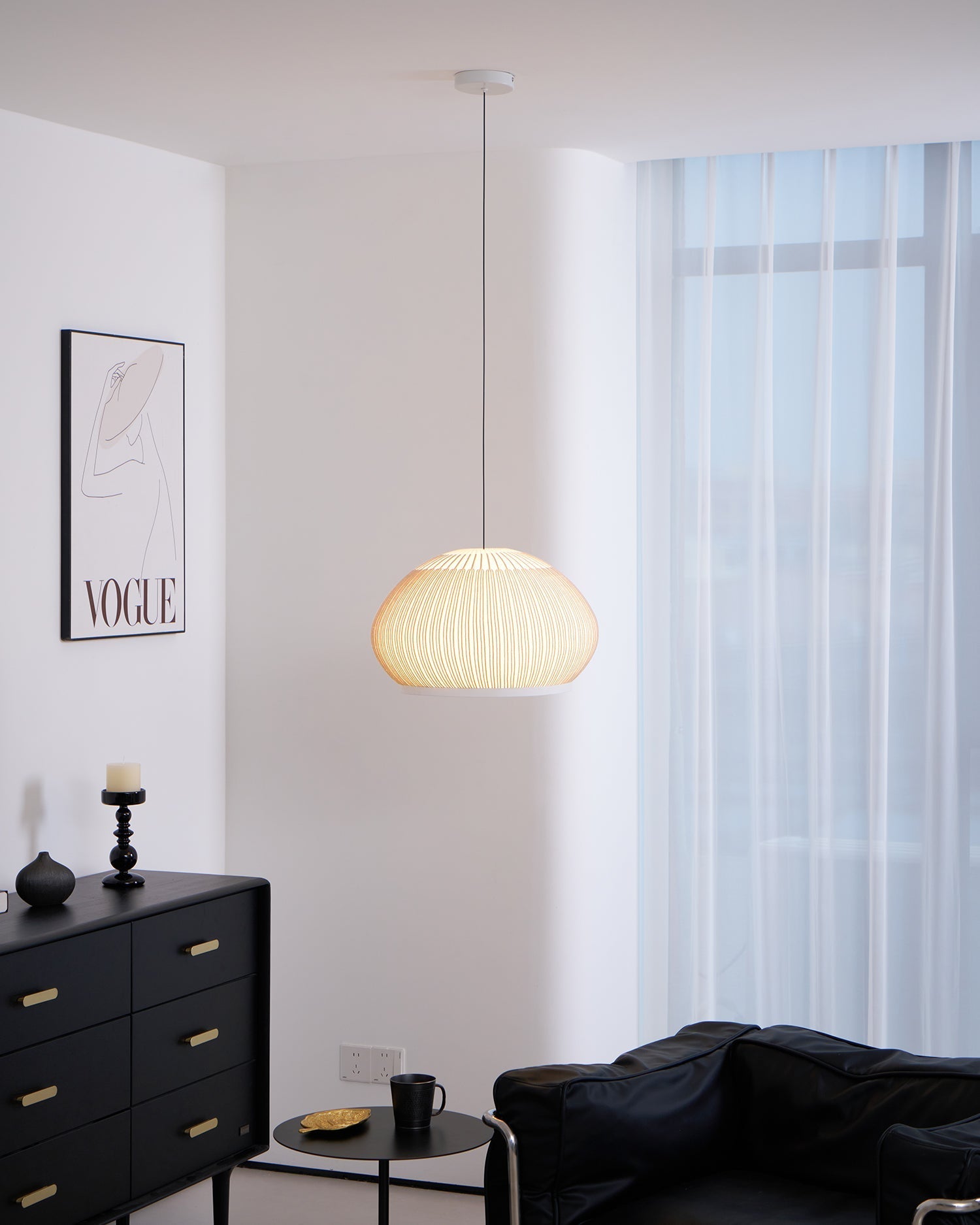 Blythe Minimalist Fabric Pendant Light - Letslighting