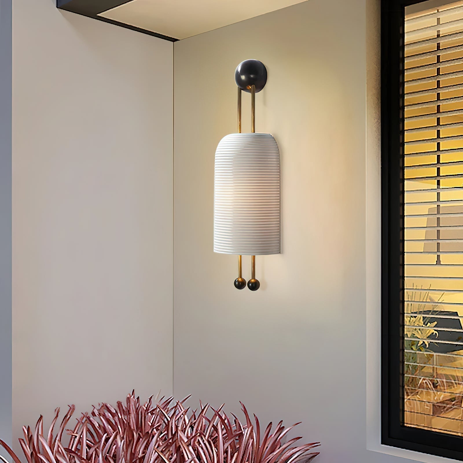 Zelaeora Modern Minimalist Glass Lantern Sconce Wall Lamp - Letslighting