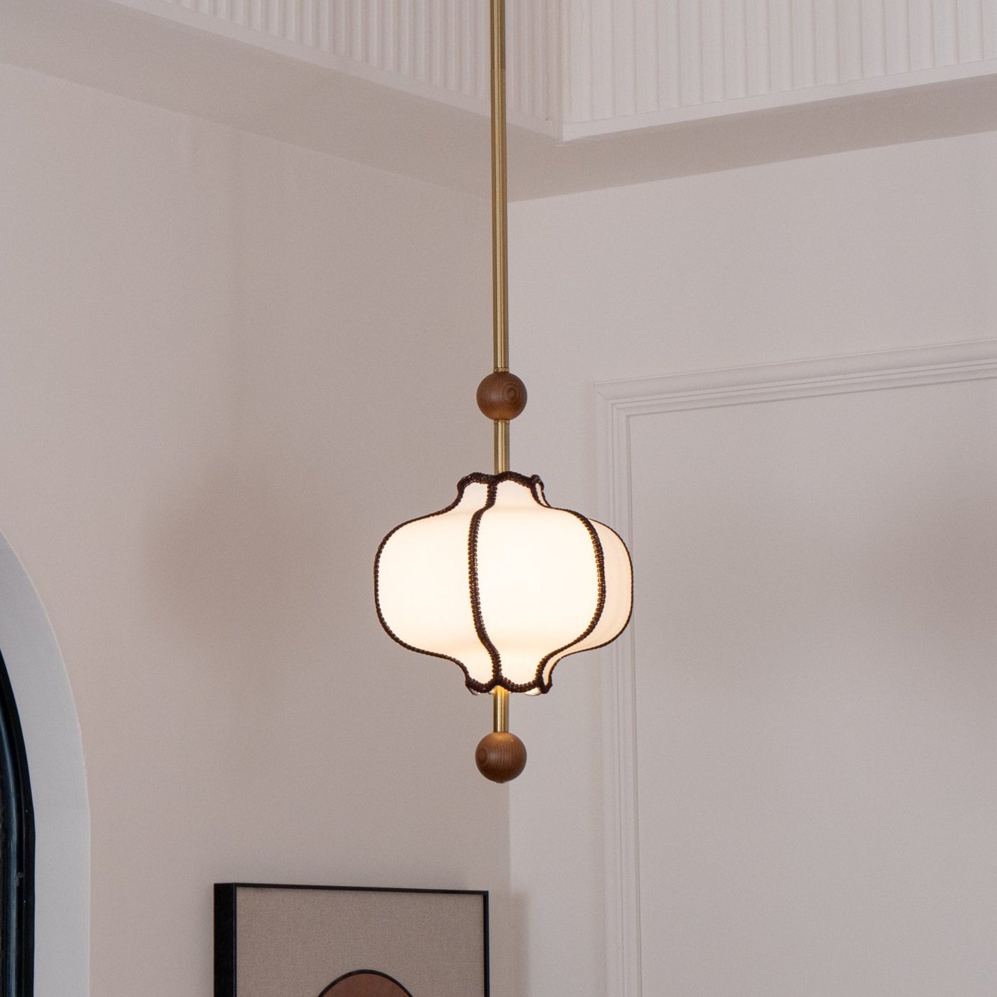 Ritta Lantern Fabric Pendant Light