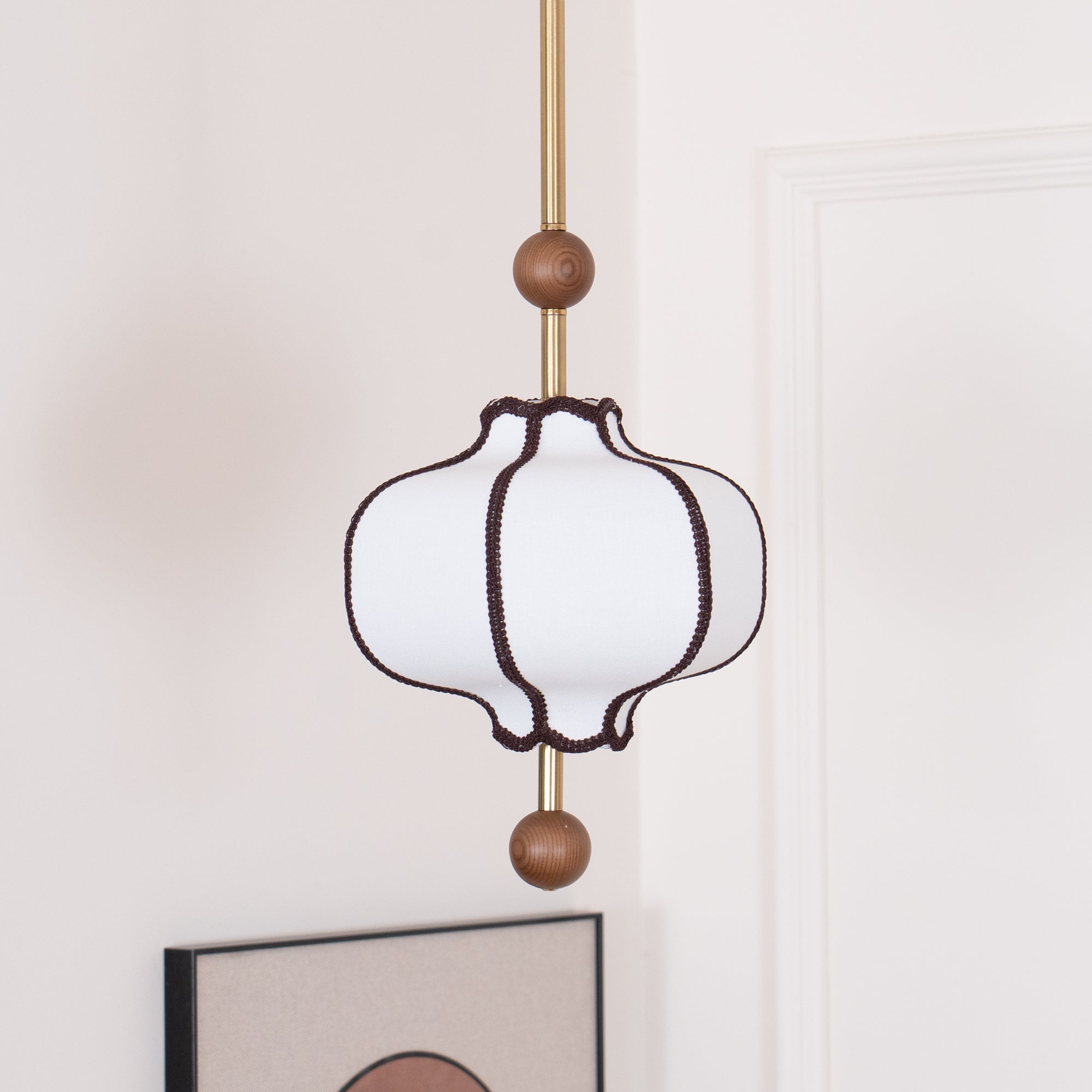 Ritta Lantern Fabric Pendant Light