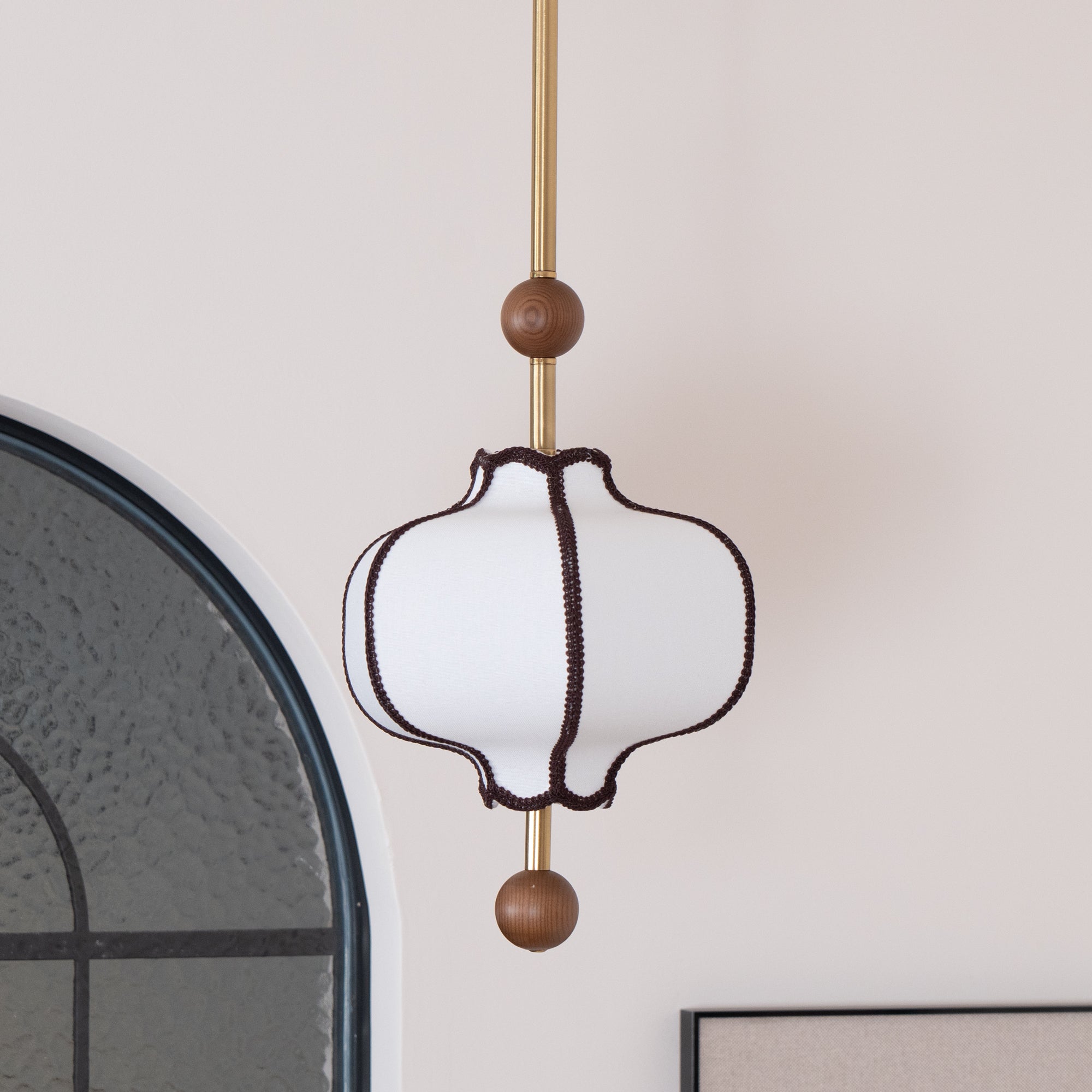 Ritta Lantern Fabric Pendant Light