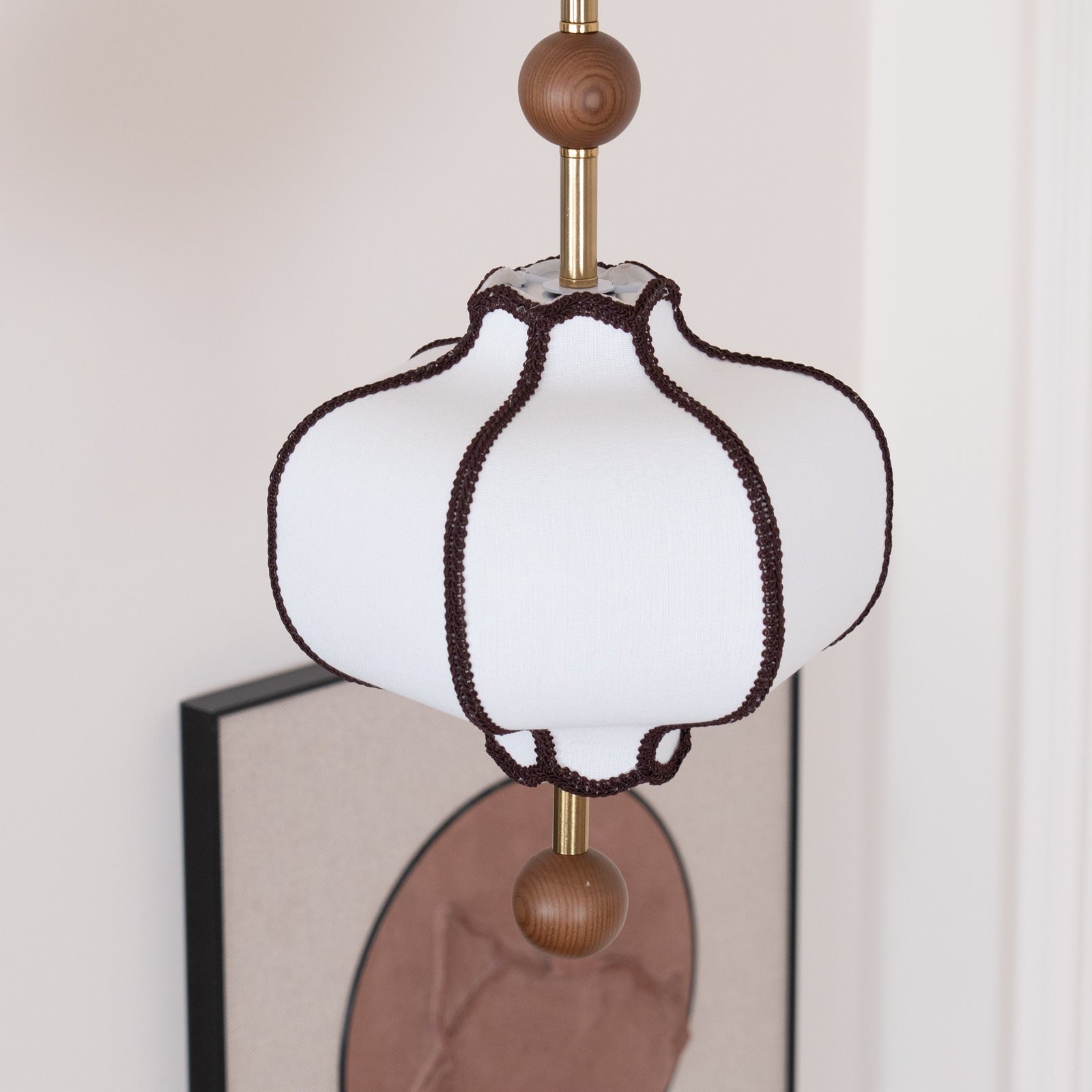Ritta Lantern Fabric Pendant Light
