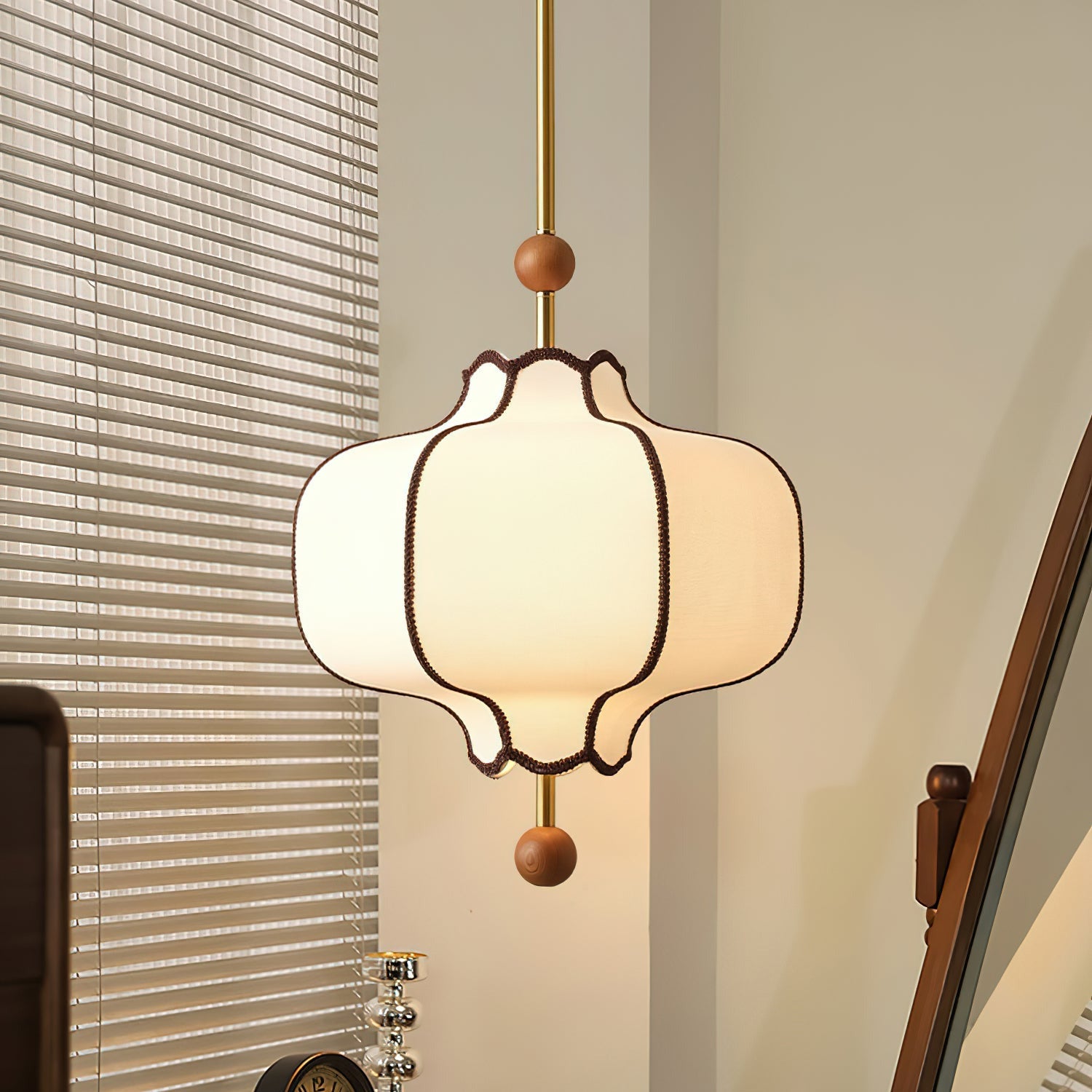 Ritta Lantern Fabric Pendant Light