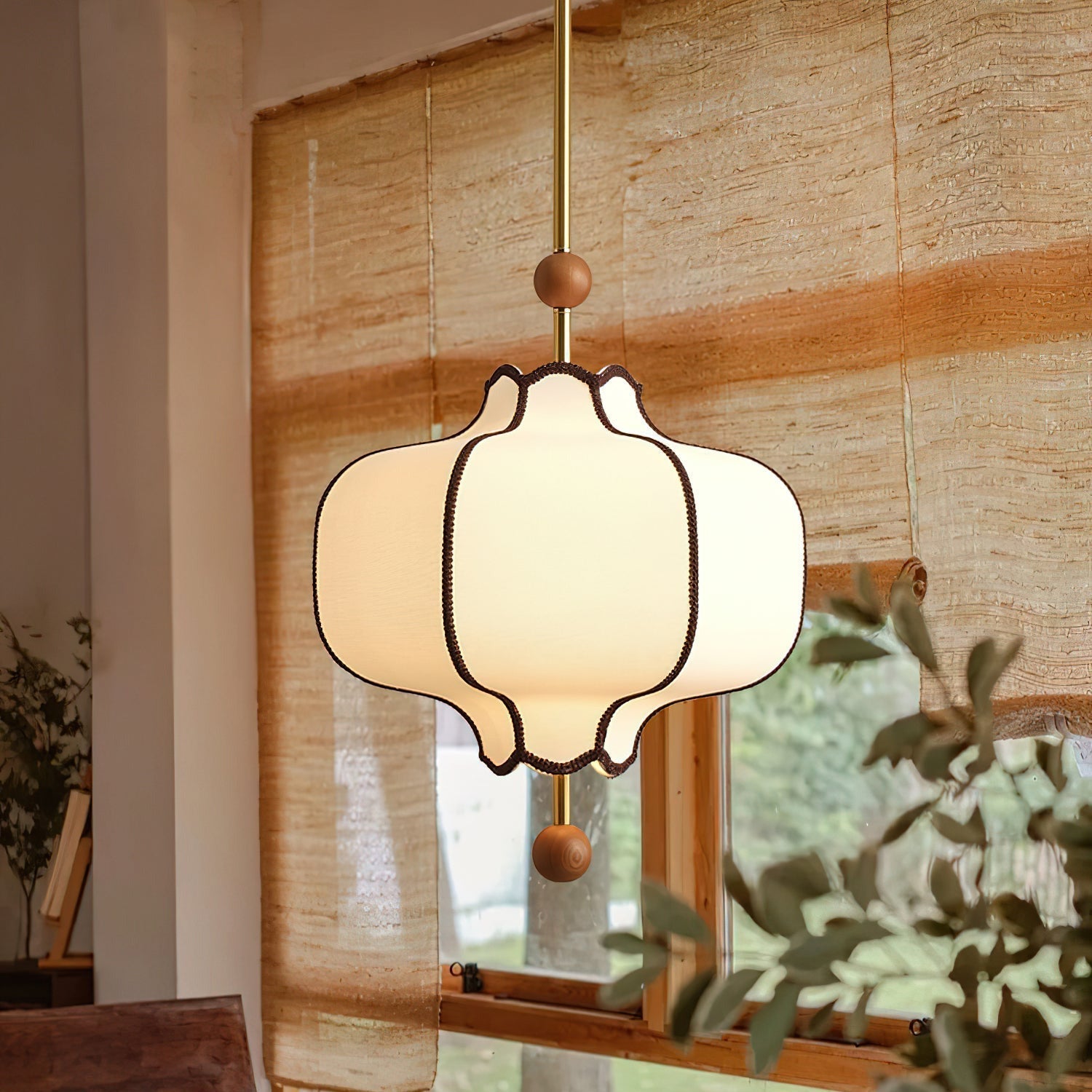 Ritta Lantern Fabric Pendant Light