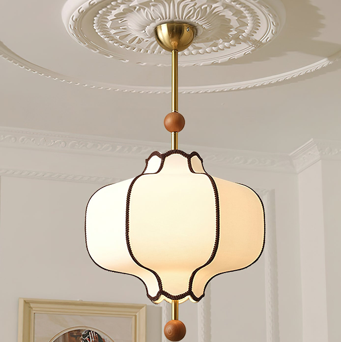 Ritta Lantern Fabric Pendant Light