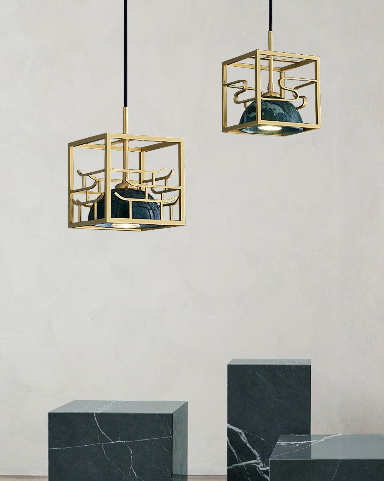Cubo Modern Brass Pendant Lamp - Letslighting