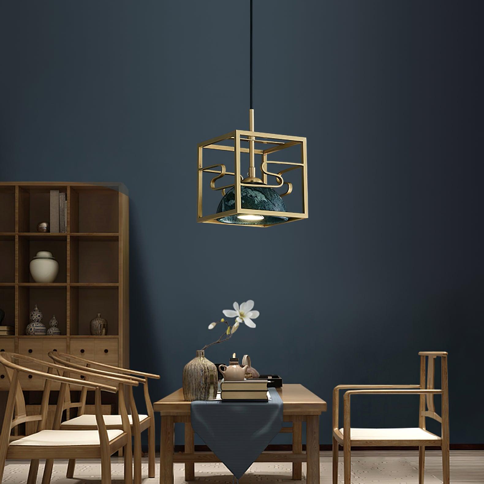 Cubo Modern Brass Pendant Lamp - Letslighting