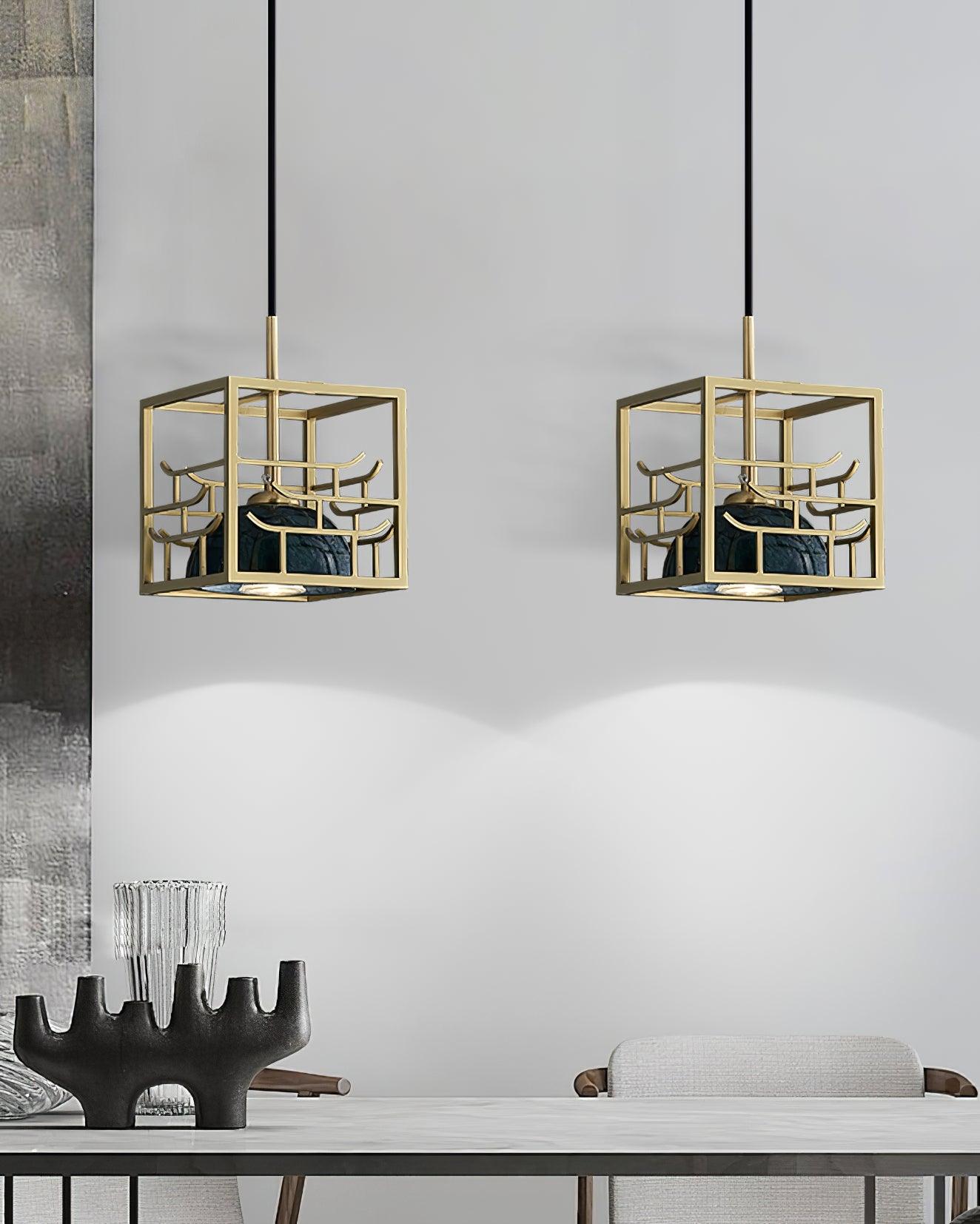 Cubo Modern Brass Pendant Lamp - Letslighting
