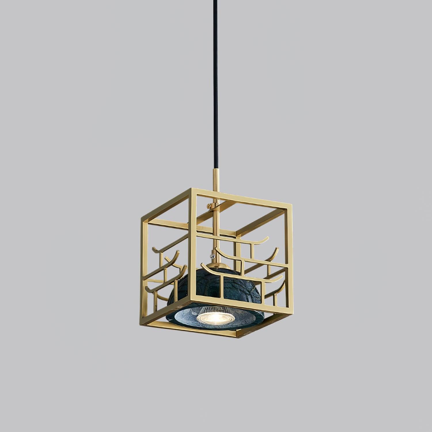 Cubo Modern Brass Pendant Lamp - Letslighting