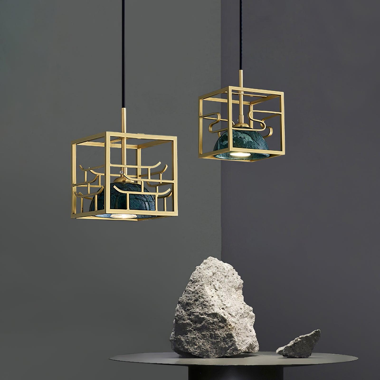 Cubo Modern Brass Pendant Lamp - Letslighting