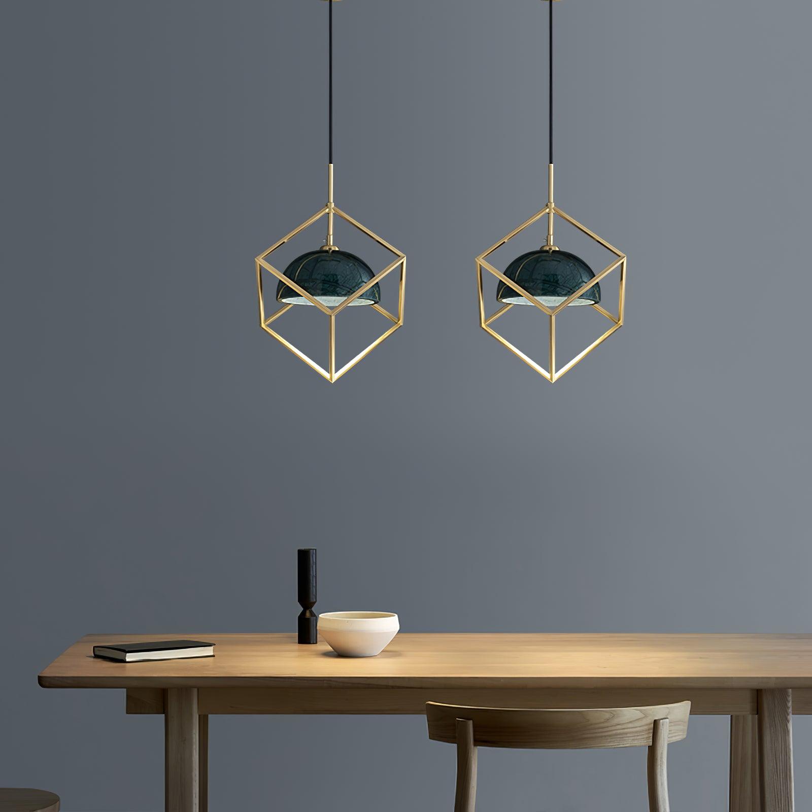 Cubo Modern Brass Pendant Lamp - Letslighting