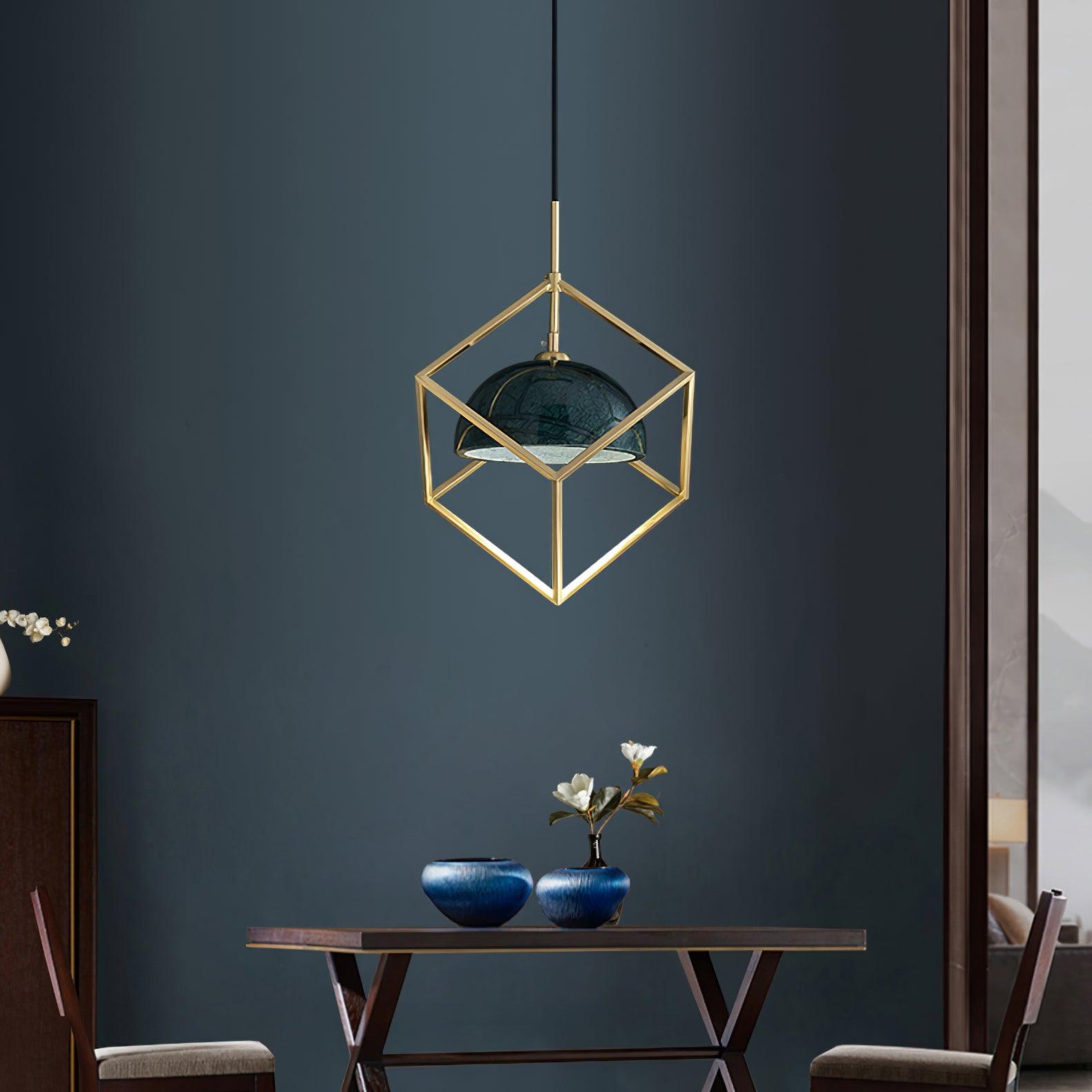 Cubo Modern Brass Pendant Lamp - Letslighting