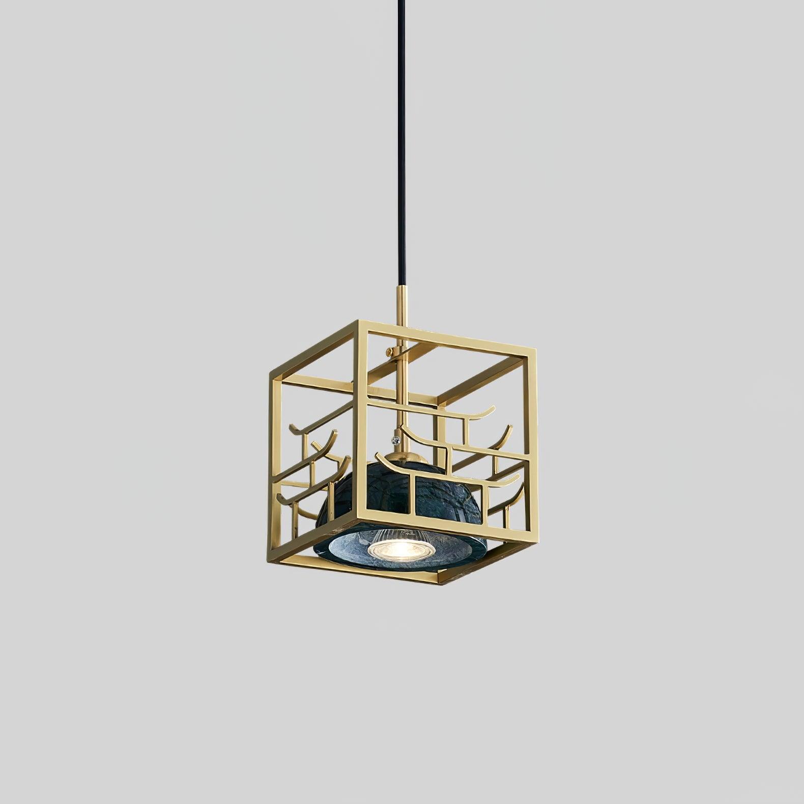 Cubo Modern Brass Pendant Lamp - Letslighting
