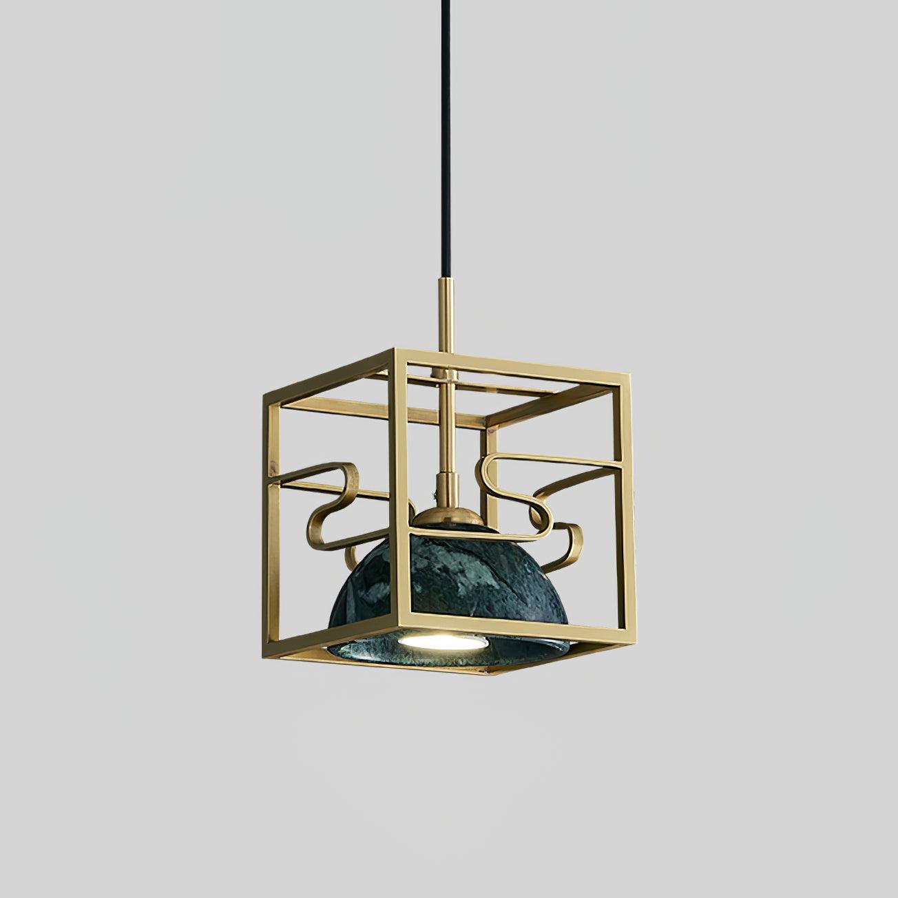 Cubo Modern Brass Pendant Lamp - Letslighting