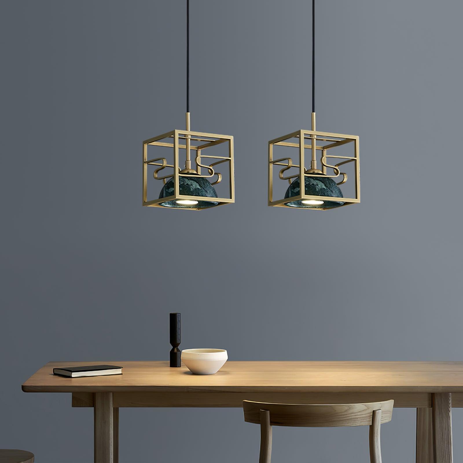 Cubo Modern Brass Pendant Lamp - Letslighting