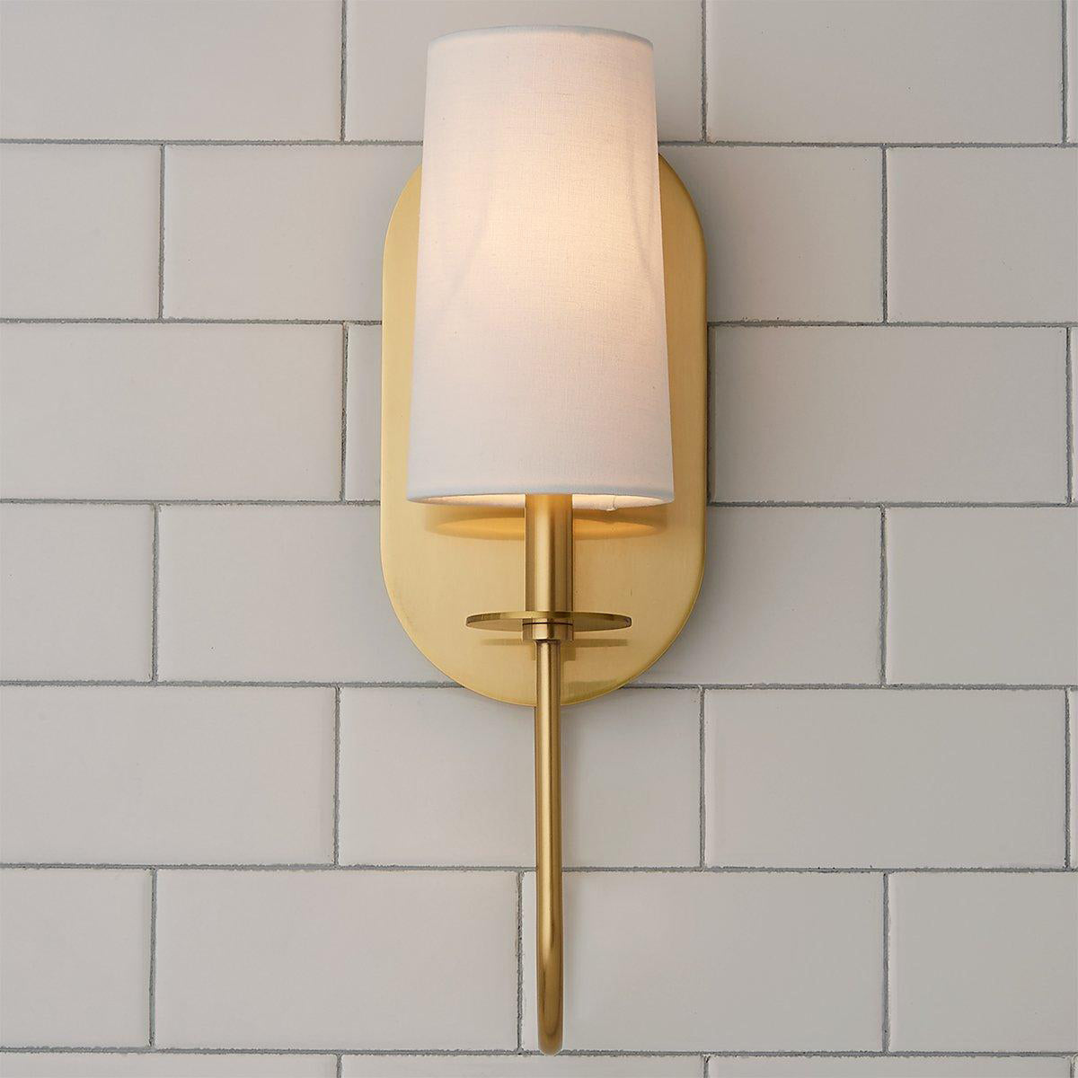 Voloraris Premium Elegance Brass Fabric Wall Lamp - Letslighting