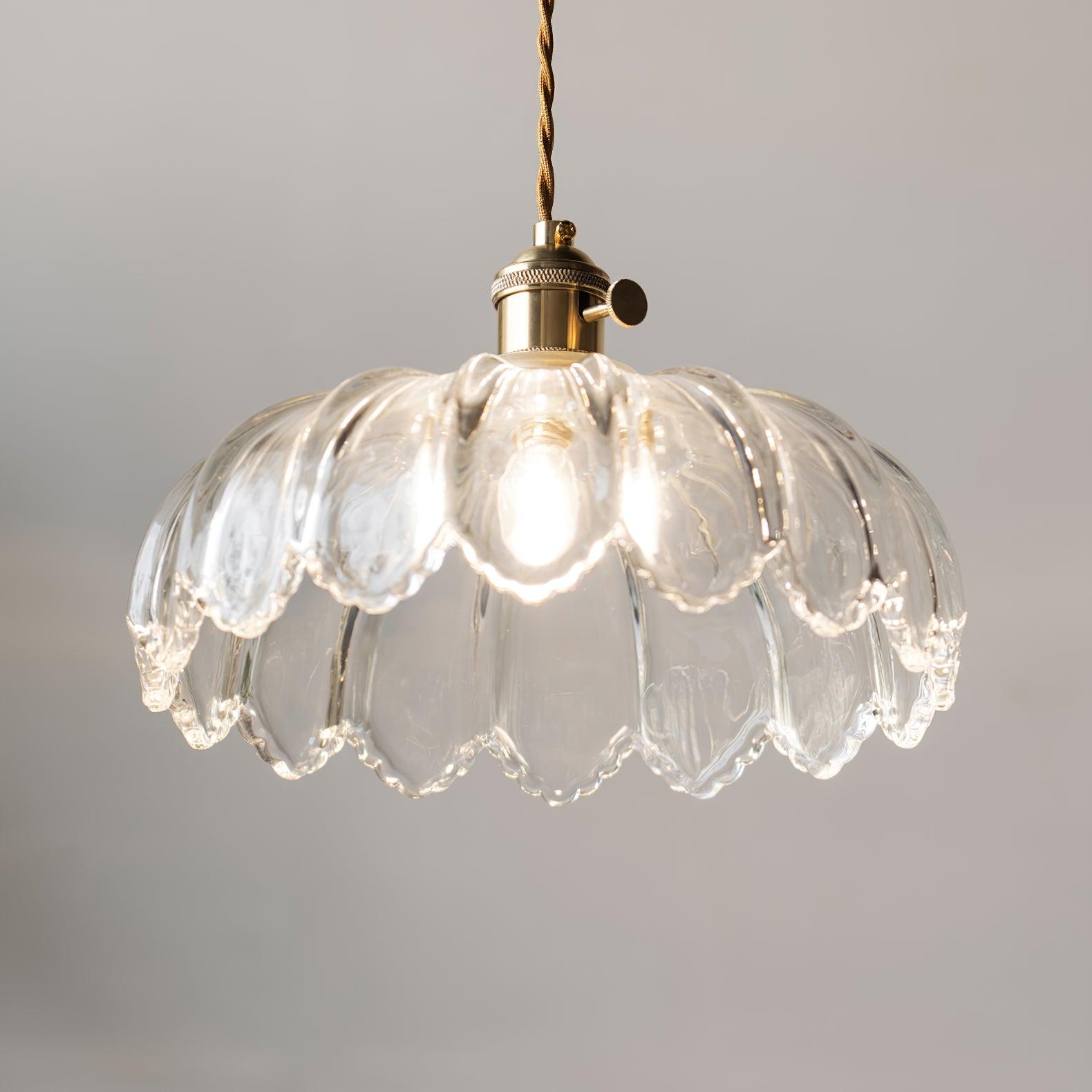 Limea Green Glass Flower Pendant Light