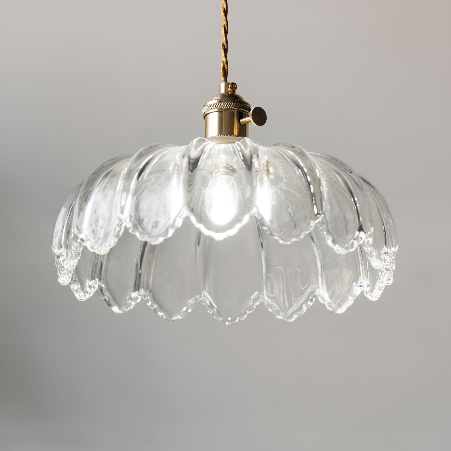 Limea Green Glass Flower Pendant Light