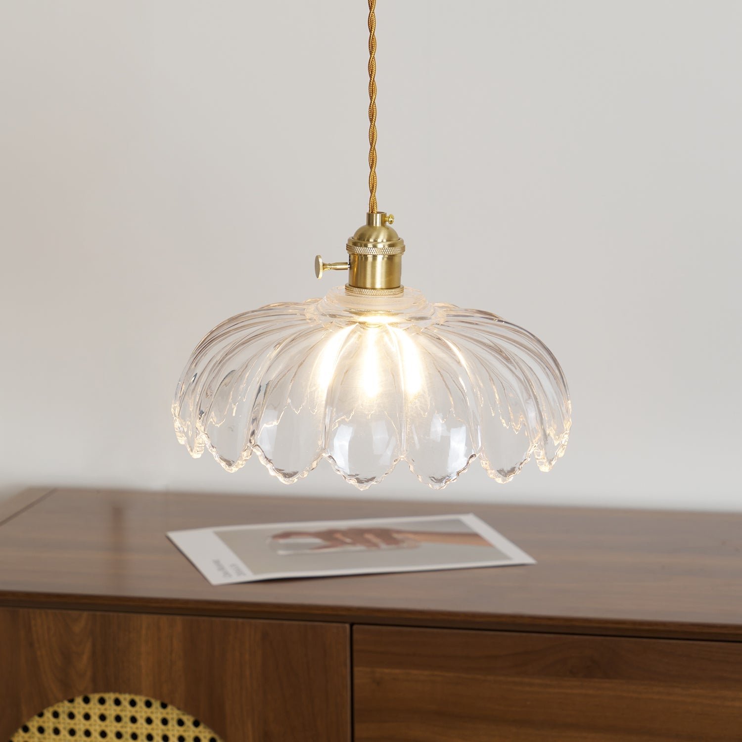 Limea Green Glass Flower Pendant Light