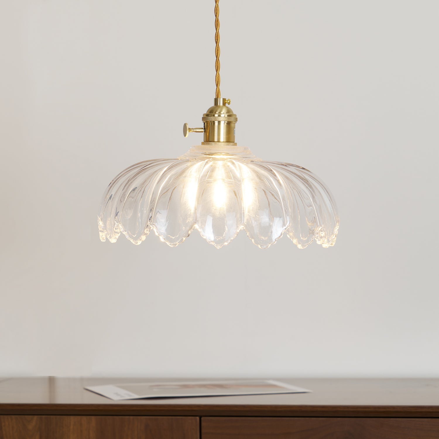 Limea Green Glass Flower Pendant Light