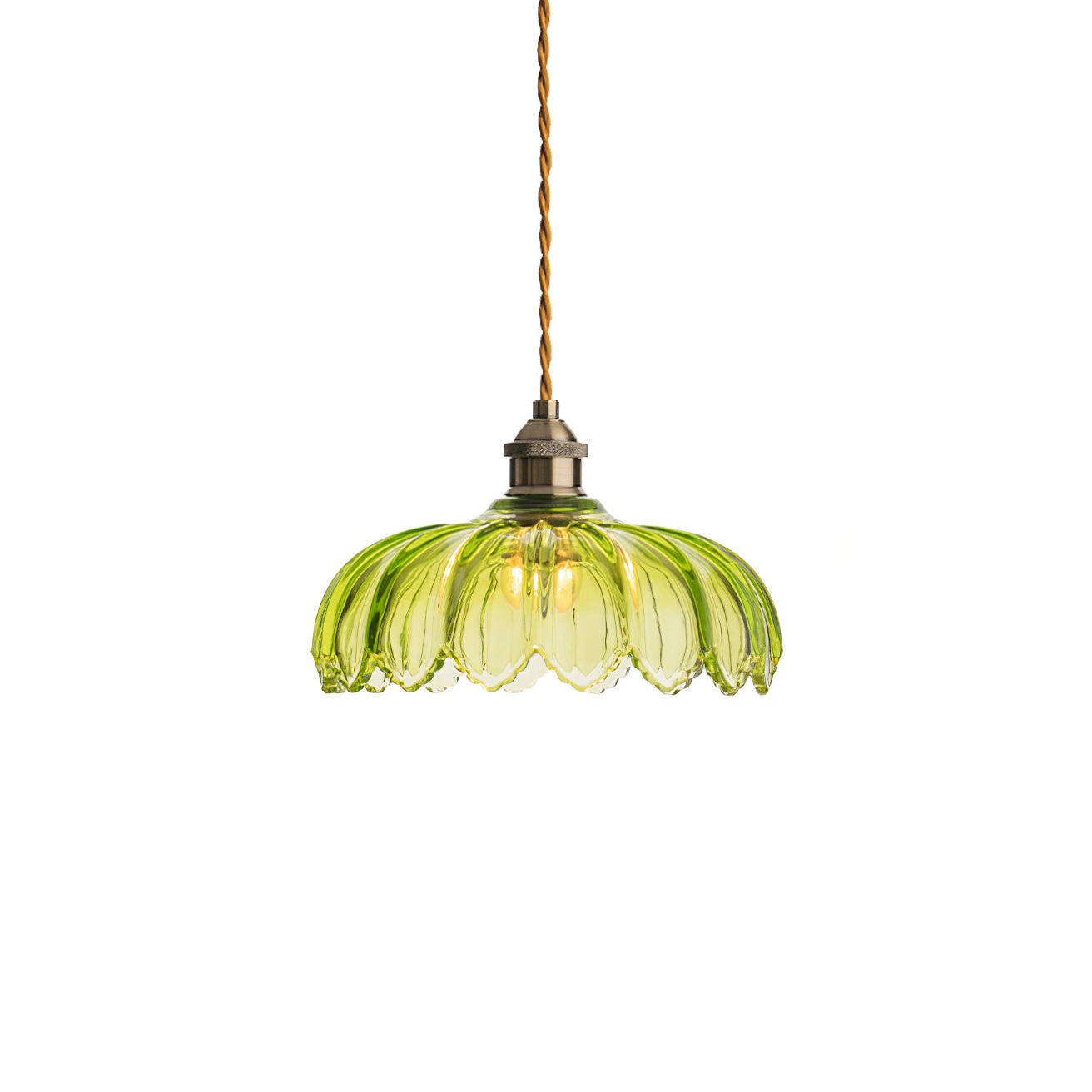 Limea Green Glass Flower Pendant Light
