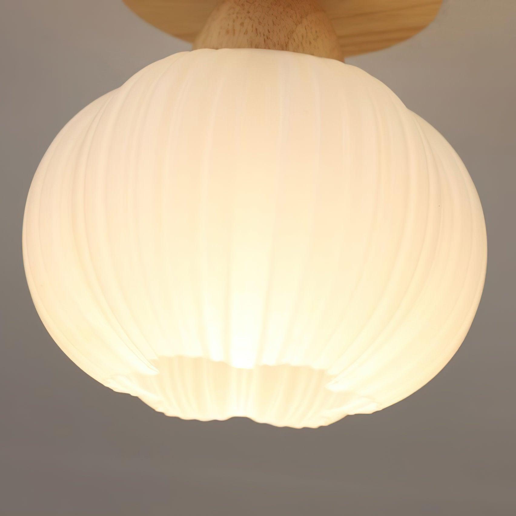 Gleam Large Flower Bag Wood Ceiling Lamp - Letslighting